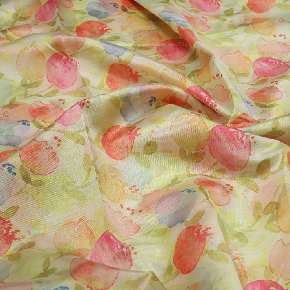 Floral Bloom Organza Fabric – Peach – or 0 ta01123 110 1