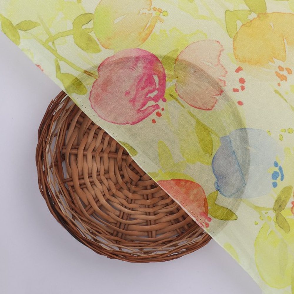 Floral Bloom Organza Fabric – Peach – or 0 ta01123 110 3