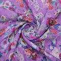 Lavender Dreams Floral Printed Sheer Organza Fabric – or 0 ta0248 110 2