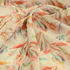 Cream & Multi-Colour Watercolour Leaf Print Organza Fabric – or 0 ta06030 110 1