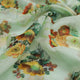 Pastel Green & Yellow Floral Printed Sheer Organza Fabric – or 0 ta06817 110 1
