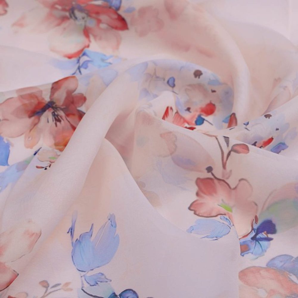 Watercolour Floral Bloom Organza Fabric for Dresses – or 0 ta06866 110 1