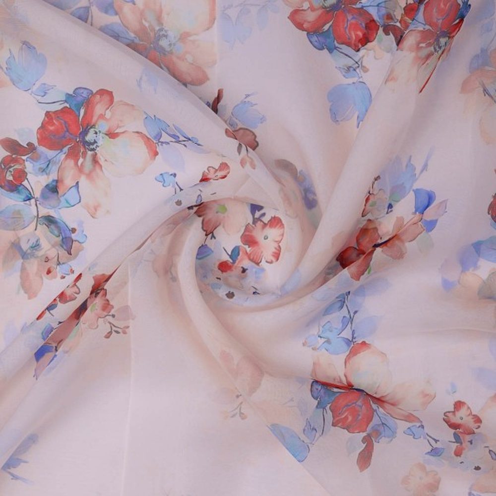 Watercolour Floral Bloom Organza Fabric for Dresses – or 0 ta06866 110 2