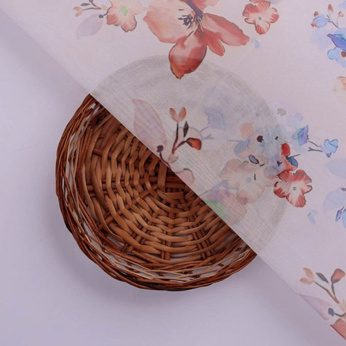 Watercolour Floral Bloom Organza Fabric for Dresses – or 0 ta06866 110 3