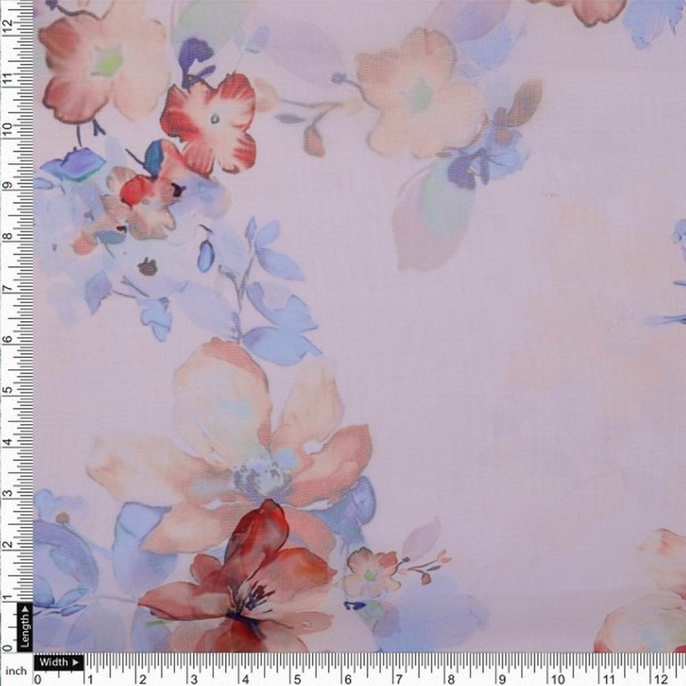 Watercolour Floral Bloom Organza Fabric for Dresses – or 0 ta06866 110 4