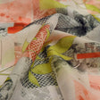 Contemporary Abstract Leaf & Dot Print Organza Fabric – or 0 ta06871 110 1
