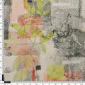 Contemporary Abstract Leaf & Dot Print Organza Fabric – or 0 ta06871 110 4