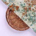 Vintage Blossom Teal & Rust Printed Organza Fabric – or 0 ta0720 110 3