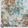 Vintage Blossom Teal & Rust Printed Organza Fabric – or 0 ta0720 110 4