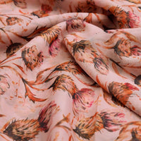 Watercolour Thistle Floral Printed Sheer Organza Fabric – or 0 ta0750 110 1