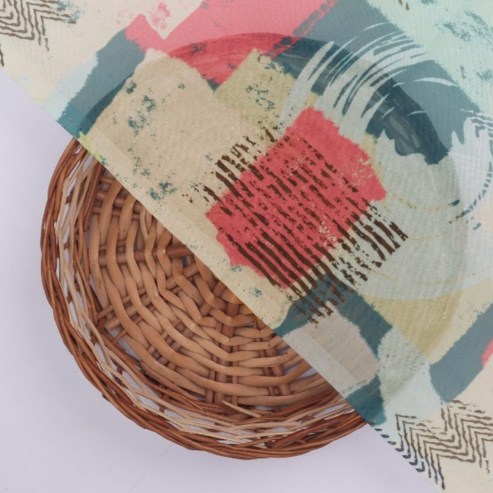 Abstract Print Organza Fabric - Multicolour – or 0 ta09987 110 3