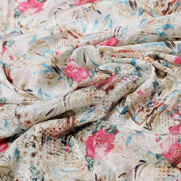 Chinon Floral Print Fabric - Off White – plch 0 pa5999 108 1