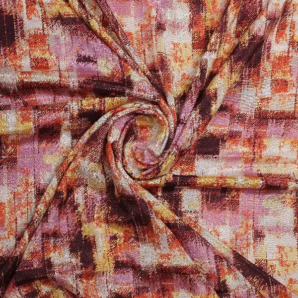 Chinon Metallic Check Print Fabric – plch 0 pa6045 108 2