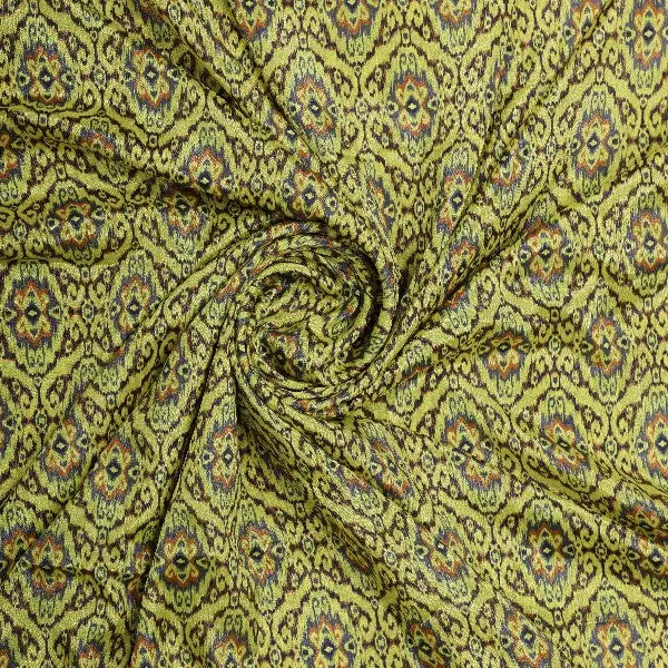 Lime Green Chinon Fabric with Damask Print – plch 0 pa7086 108 2 - alternate view