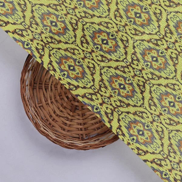 Lime Green Chinon Fabric with Damask Print – plch 0 pa7086 108 3