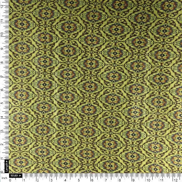 Lime Green Chinon Fabric with Damask Print – plch 0 pa7086 108 4