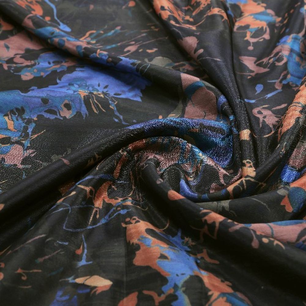 Chinon Abstract Print Black Dress Fabric – plch 0 ta05210 108 1