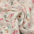 Cream Floral Grid Linen Look Fabric – poli ch ma028067 110 1