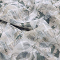 Grey Beige Linen Look Abstract Leaf Print – poli ch ma028089 110 1