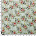 Green Floral Printed Linen Fabric – poli ch pa11068 110 4
