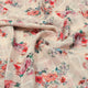 Cream Floral Grid Printed Linen Fabric – poli ch ta08708 110 1
