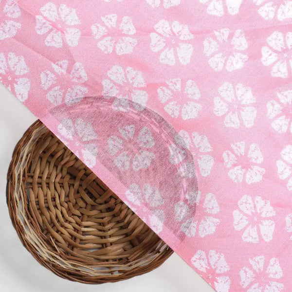 Chanderi Fabric with Pink Floral and Butti Pattern – ch 0 fvs2022653 110 chanderi fabric with pink floral and butti pattern 2 - alternate view