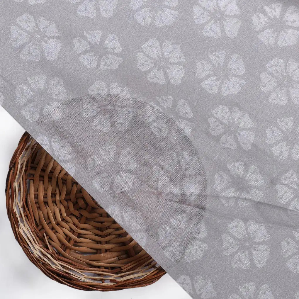 Chanderi Fabric with Gray Floral & Butti Design – ch 0 fvs2022655 110 chanderi fabric with gray floral and butti design 2