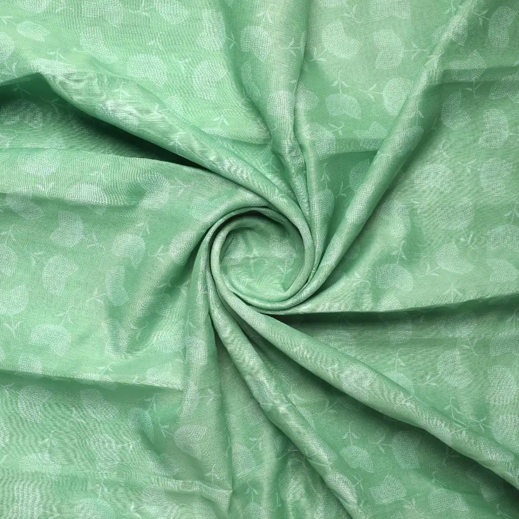 Chanderi Digital Printed Fabric with Decorative Butti Pattern in Green – ch 0 fvs2022656 110 chanderi digital printed fabric with decorative butti pattern in green 1