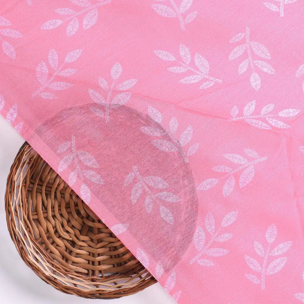 Chanderi Digital Printed Fabric with Pink Leaves Print – ch 0 fvs2022657 110 chanderi digital printed fabric with pink leaves print 2