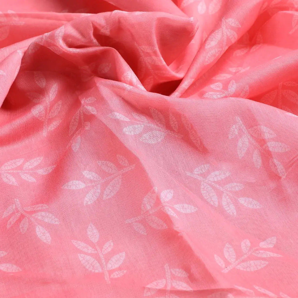 Chanderi Digital Printed Fabric with Pink Leaves Print – ch 0 fvs2022657 110 chanderi digital printed fabric with pink leaves print 3