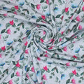 Flower With Olive Leaf Digital Printed Fabric - Crepe – cr 0 ma0109 110 flower with olive leaf digital printed fabric crepe 1