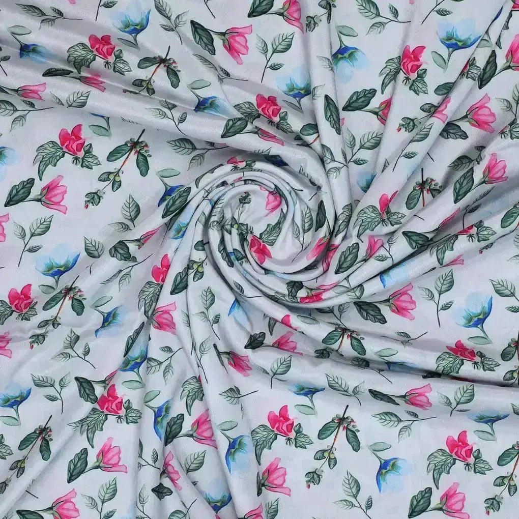 Flower With Olive Leaf Digital Printed Fabric - Crepe – cr 0 ma0109 110 flower with olive leaf digital printed fabric crepe 1