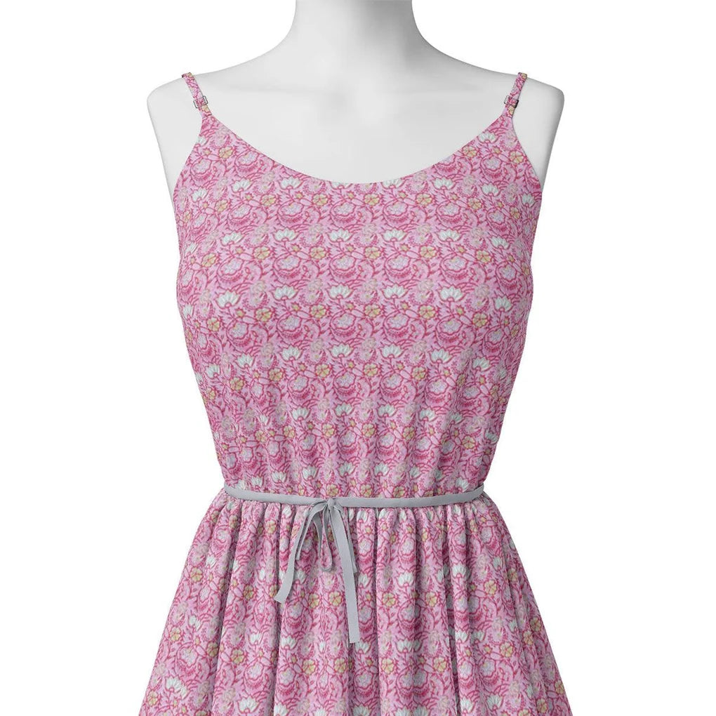 Pink Jecobean Silk Crepe Printed Fabric – cr 0 ma01297 110 pink jecobean silk crepe printed fabric 2