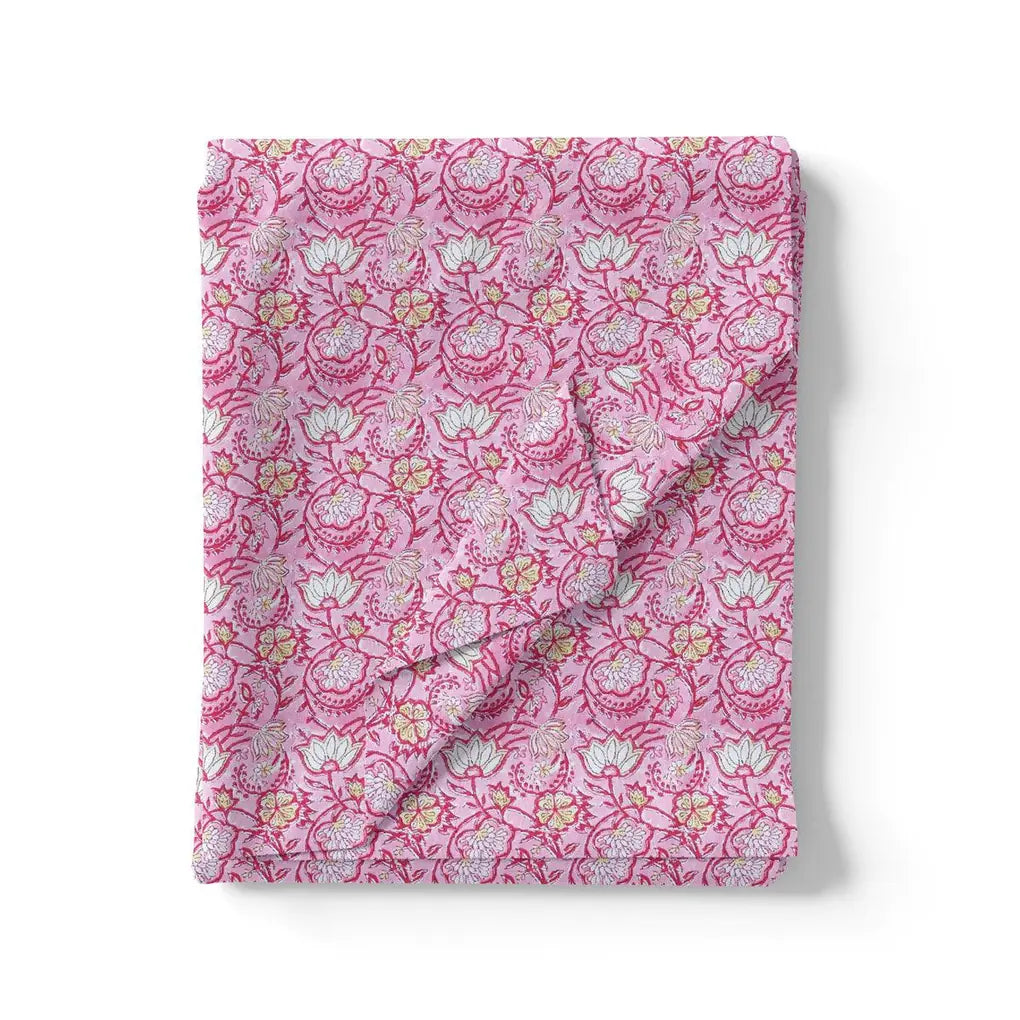 Pink Jecobean Silk Crepe Printed Fabric – cr 0 ma01297 110 pink jecobean silk crepe printed fabric 3