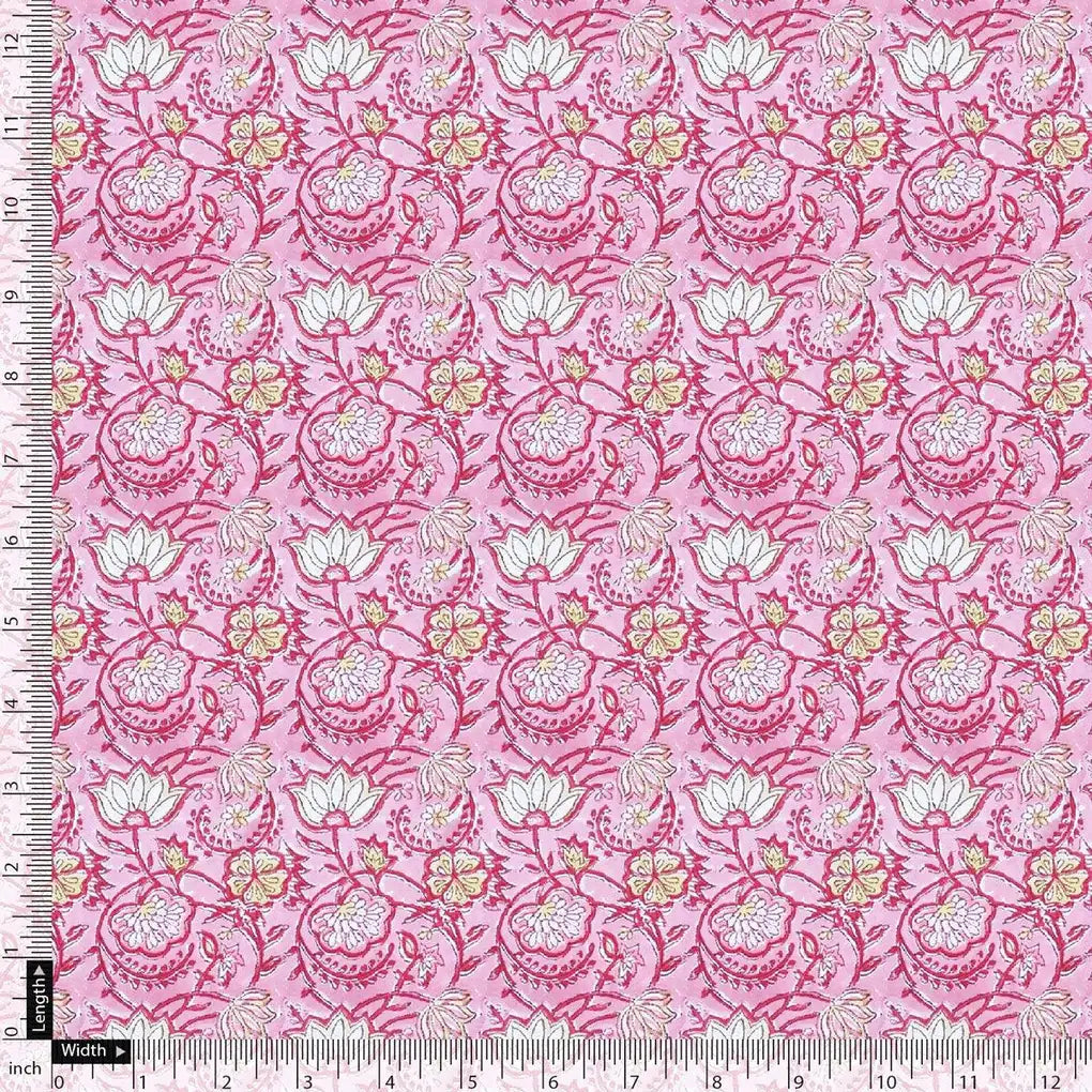 Pink Jecobean Silk Crepe Printed Fabric – cr 0 ma01297 110 pink jecobean silk crepe printed fabric 5