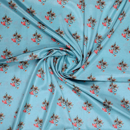 Vintage Flower Repeat Digital Printed Fabric - Crepe - FAB VOGUE Studio®
