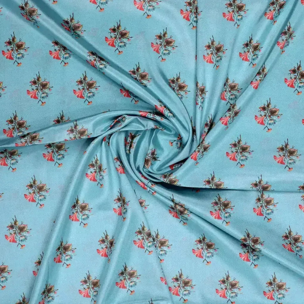 Vintage Flower Repeat Digital Printed Fabric - Crepe – cr 0 ma0156 110 vintage flower repeat digital printed fabric crepe 1