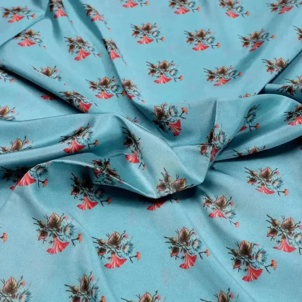 Vintage Flower Repeat Digital Printed Fabric - Crepe – cr 0 ma0156 110 vintage flower repeat digital printed fabric crepe 3