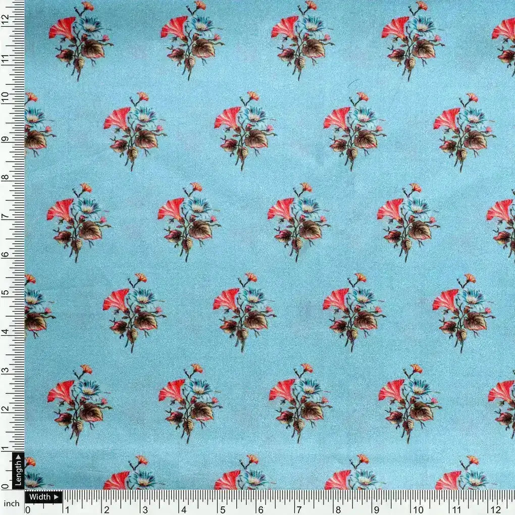 Vintage Flower Repeat Digital Printed Fabric - Crepe – cr 0 ma0156 110 vintage flower repeat digital printed fabric crepe 4