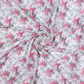 Tiny Daffodil Flower With Birch Leaves Digital Printed Fabric - Silk Crepe – cr 0 ma016202 110 tiny daffodil flower with birch leaves digital printed fabric silk crepe 1