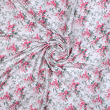 Tiny Daffodil Flower With Birch Leaves Digital Printed Fabric - Silk Crepe – cr 0 ma016202 110 tiny daffodil flower with birch leaves digital printed fabric silk crepe 1