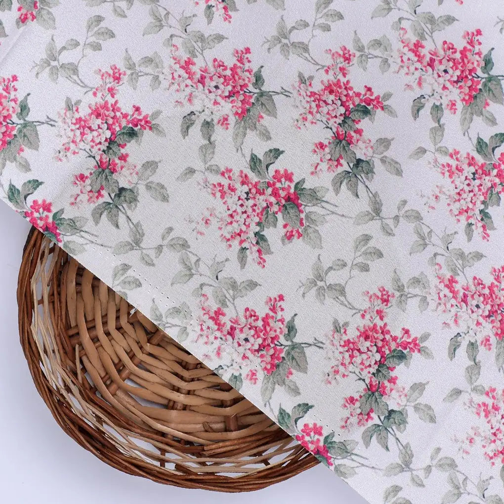Tiny Daffodil Flower With Birch Leaves Digital Printed Fabric - Silk Crepe – cr 0 ma016202 110 tiny daffodil flower with birch leaves digital printed fabric silk crepe 2