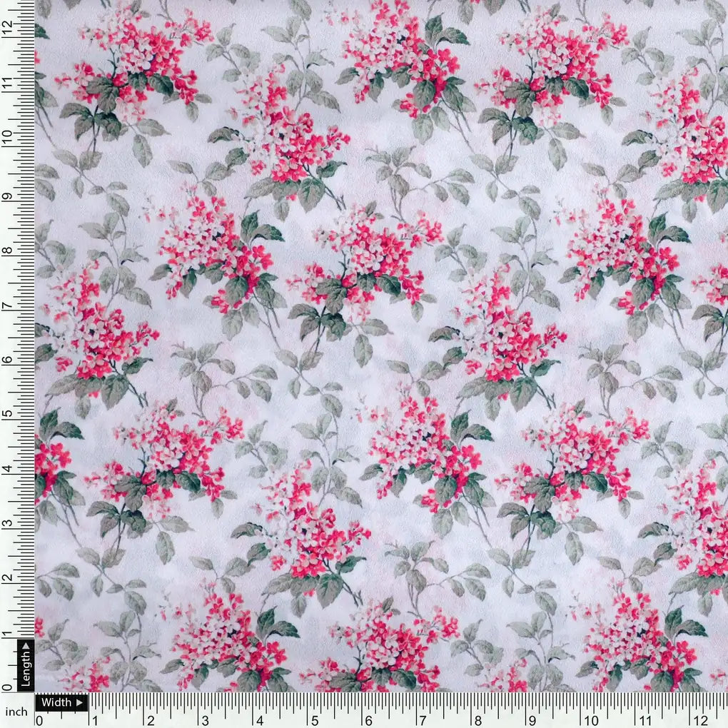 Tiny Daffodil Flower With Birch Leaves Digital Printed Fabric - Silk Crepe – cr 0 ma016202 110 tiny daffodil flower with birch leaves digital printed fabric silk crepe 4