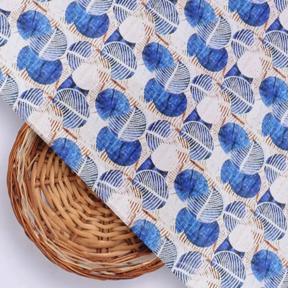 Stylized Round Leaf Digital Printed Fabric - Crepe – cr 0 ma01977 110 stylized round leaf digital printed fabric crepe 3