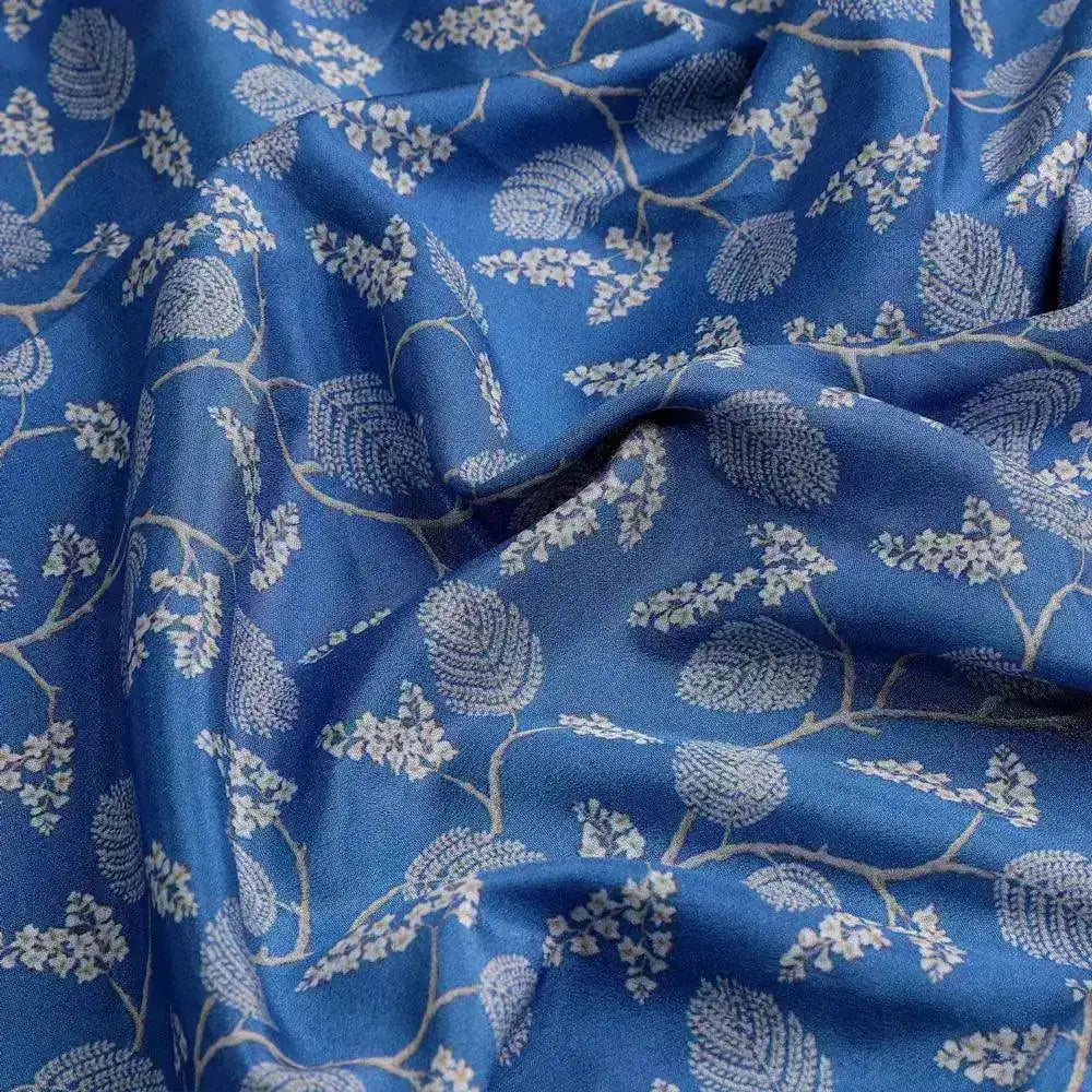 White Jasud Flower With Stalk Digital Printed Fabric - Crepe – cr 0 ma02863p3 110 white jasud flower with stalk digital printed fabric crepe 1