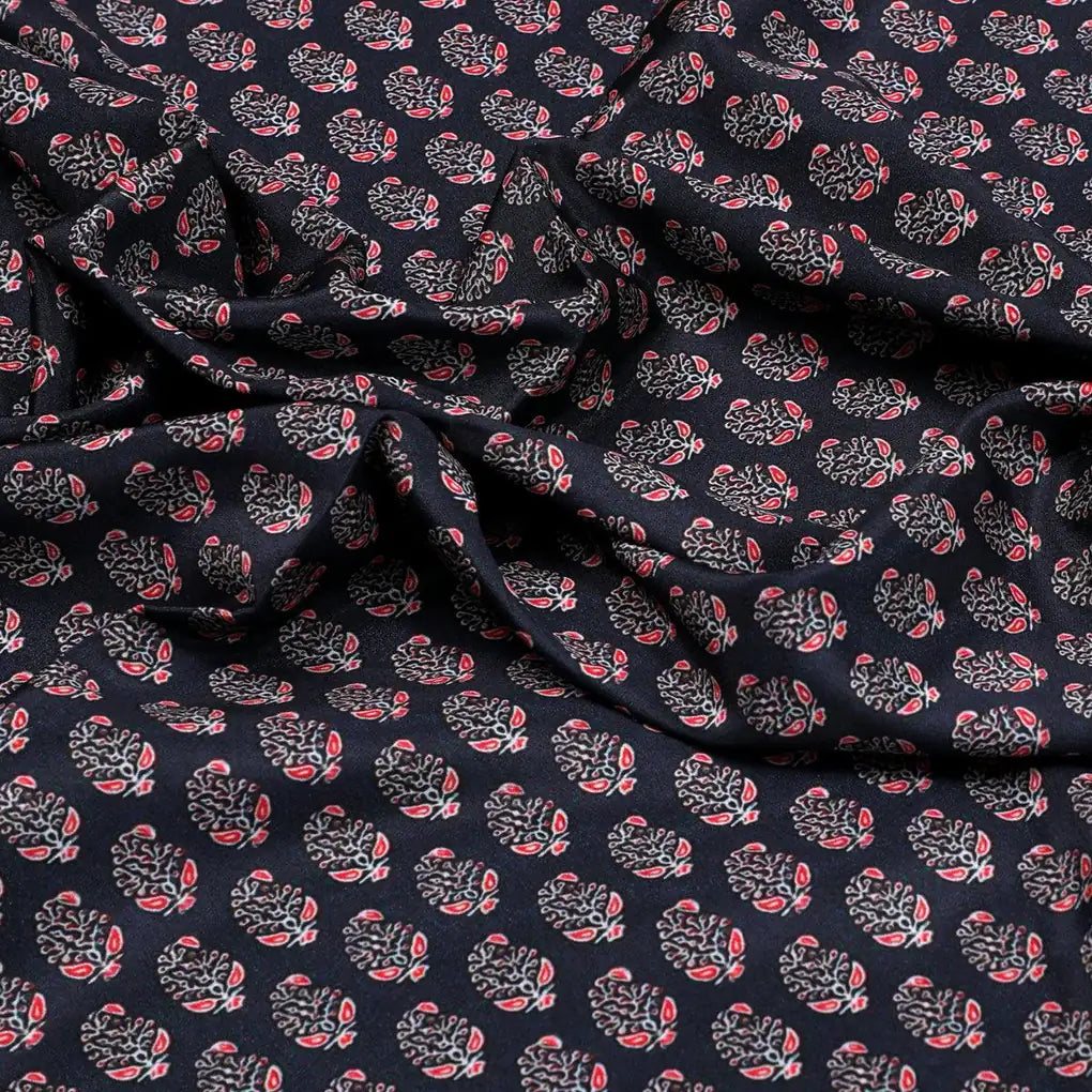 Tiny Small Mango Leaves Decorative Digital Printed Fabric - Crepe – cr 0 ma0428 110 tiny small mango leaves decorative digital printed fabric crepe 3