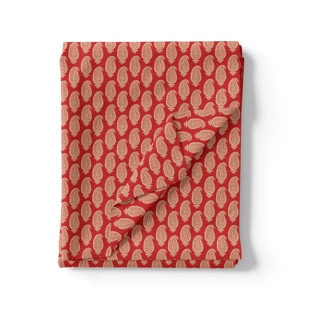 New Seamless Paisley Valiant Poppy Colour Digital Printed Fabric - Silk Crepe – cr 0 ma0568 110 new seamless paisley valiant poppy colour digital printed fabric silk crepe 3