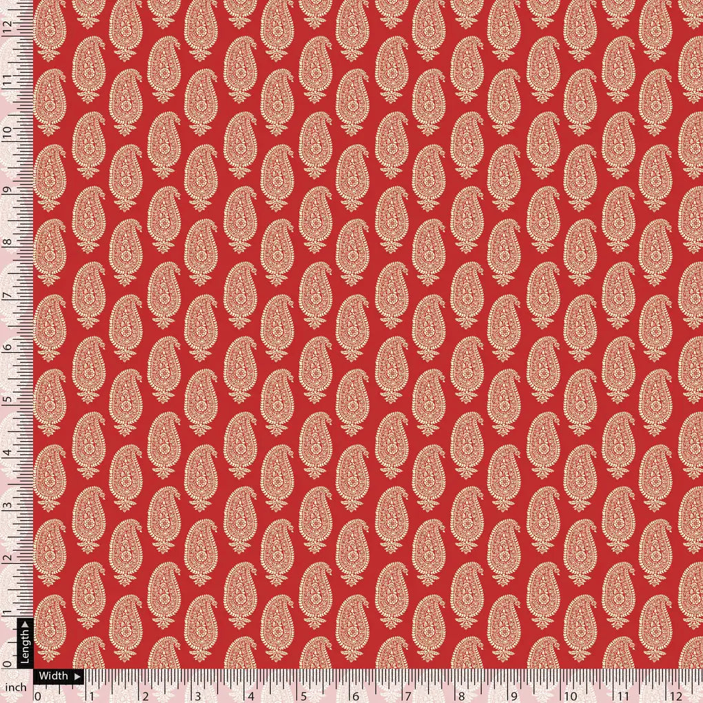 New Seamless Paisley Valiant Poppy Colour Digital Printed Fabric - Silk Crepe – cr 0 ma0568 110 new seamless paisley valiant poppy colour digital printed fabric silk crepe 4