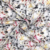 Calico Flower Yellow And Purple Floral Digital Printed Fabric - Silk Crepe – cr 0 ma07184 110 calico flower yellow and purple floral digital printed fabric silk crepe 1