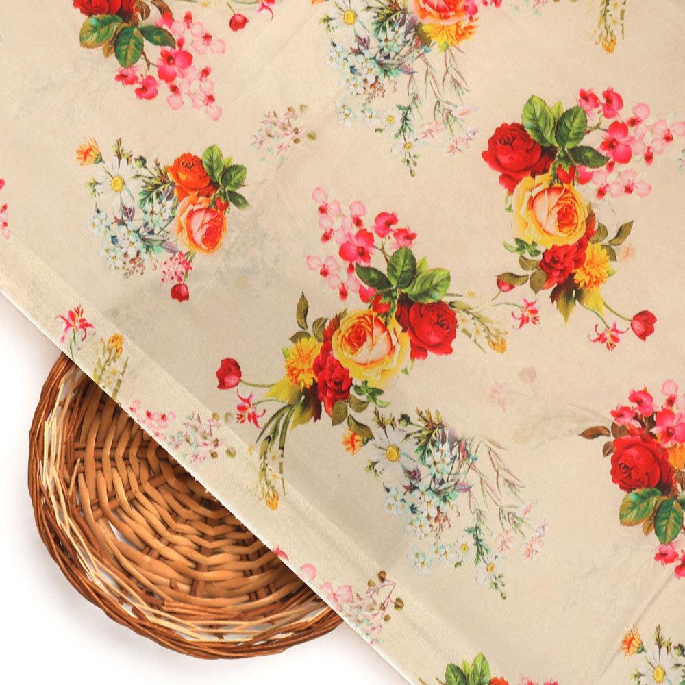 Multicolour Red And Yellow Roses Digital Printed Fabric - Silk Crepe – cr 0 ma08588 110 multicolour red and yellow roses digital printed fabric silk crepe 3